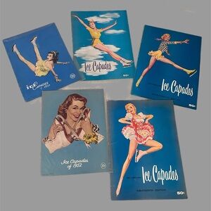1950’s Ice Capades 5 programs fabulous graphics